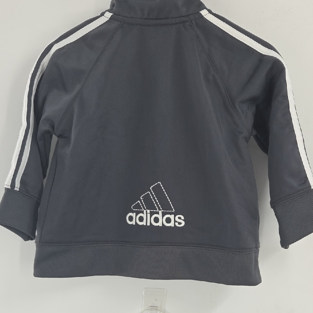 Adidas Kids Tracksuit - Dark Gray with White Stripes - Picture 7 of 15